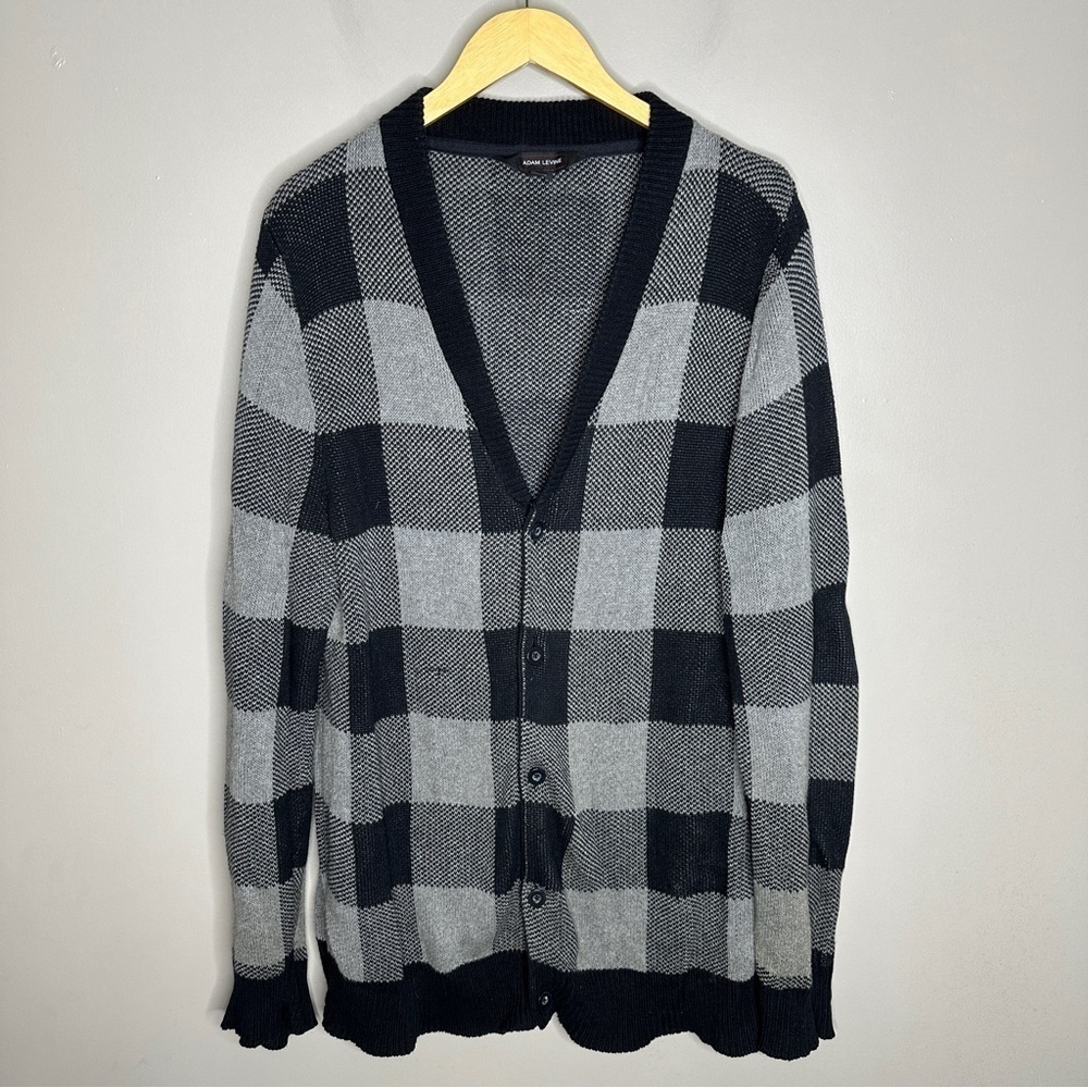 Adam Levine plaid cardigan